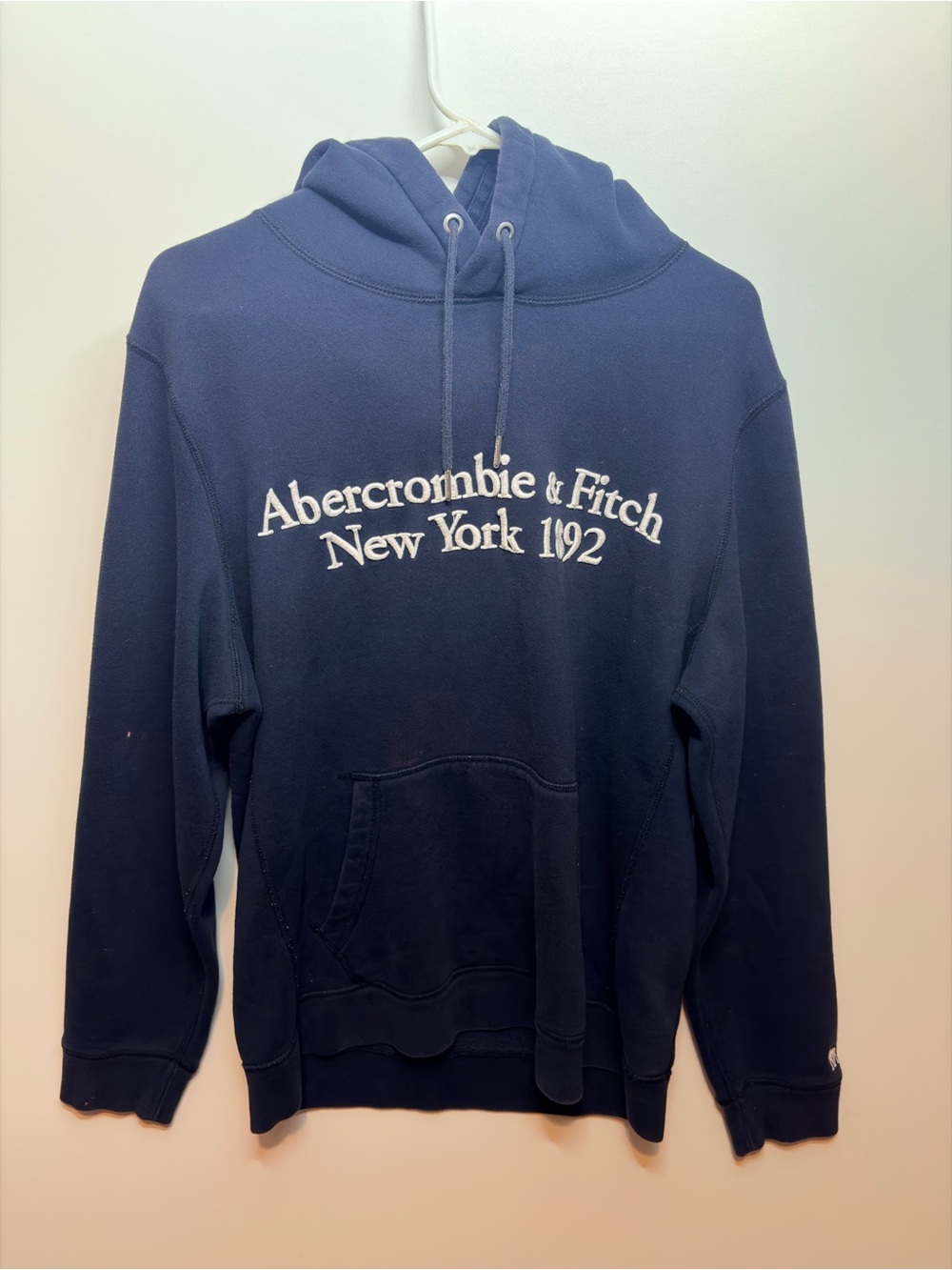 Abercrombie & Fitch Navy Embroidered Logo Hoodie